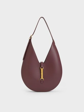 Charles & Keith Cesia Metallic-Accent Hobo Bag