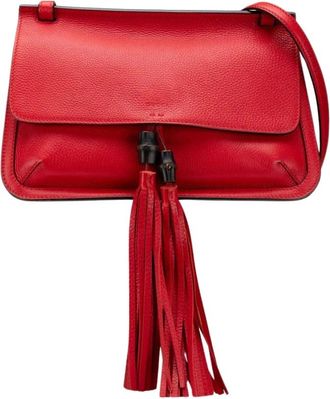 Gucci Pre-owned Borsa a Spalla Media in Pelle Bamboo Daily - - Pre-owned - Donna - Rosso - ONE SIZE