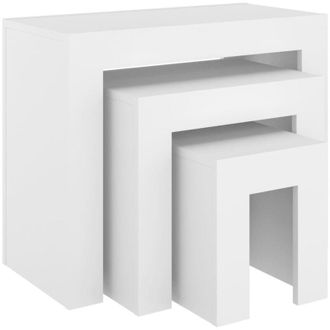 vidaXL Vidaxl - Nesting Coffee Tables 3 pcs White Engineered Wood