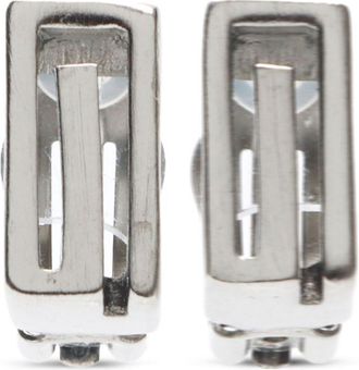 Givenchy Orecchini a clip con logo anni 90-2000 - Argento