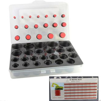 Trade Shop Trade Shop - Kit 666 Pz Guarnizioni ORing 42 Misure Diverse Oring Anelli Gommini Neri O-ring