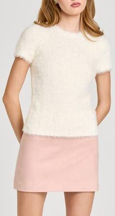 Wayf Hannah Short Sleeve Sweater in Ivory at Nordstrom Rack, Size X-Small