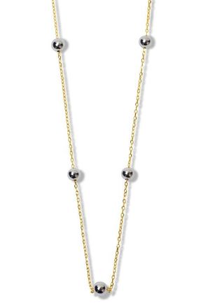 Argento Vivo Ball Station Necklace in Gold/Silver at Nordstrom