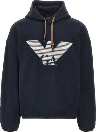 Emporio Armani Cotton and silk hoodie Man XXL