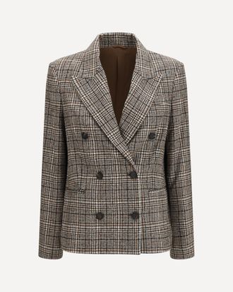 Brunello Cucinelli Double-breasted Jacket in alpaca and wool blend Female 42