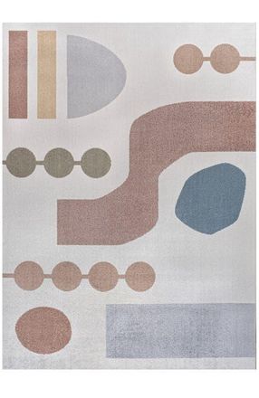Jonathan Y Designs Riley Abstract Coastal Contemporary Machine-Washable Area Rug in Cream/multi at Nordstrom, Size 4Ft 0In X 6Ft 0In