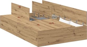 vidaXL Estructura De Cama Roble Artisan 190 X 120 X 31.5 Cm Vidaxl