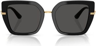 Dolce & Gabbana 53mm Butterfly Sunglasses in Black at Nordstrom
