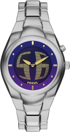 Fossil Archival Big Tic Anadigi Bracelet Watch, 40mm in Silver at Nordstrom