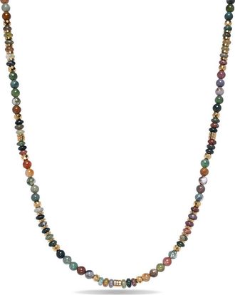 Eye Candy Los Angeles Mens Mason Agate Beaded Necklace in Multi at Nordstrom Rack