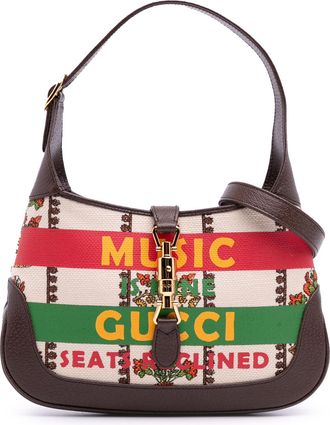 Gucci Pre-owned Womens Jackie Shoulder Bag Patterned - Ivory Textile - One Size