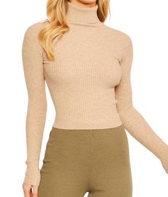 Love Tree For The Record Turtleneck Sweater In Oat