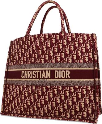 Dior 2020s Book Tote handtas met dubbele handgrepen en monogram - Rood