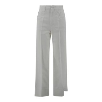 Brunello Cucinelli Broeken, Dames, Grijs, S, Katoen, Elegante Broeken