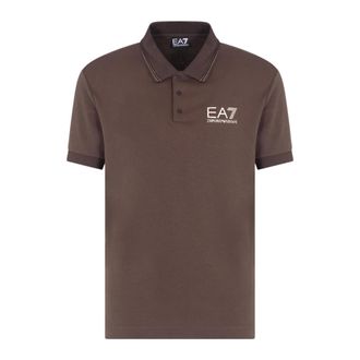 Emporio Armani Polo Shirts, male, Brown, Size: 3XL Polo