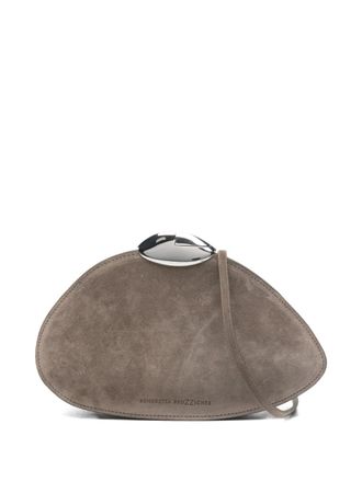 Benedetta Bruzziches suede clutch bag - Grey