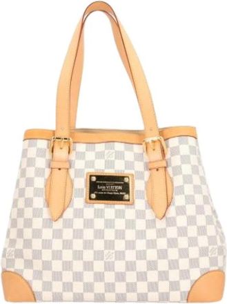 Louis Vuitton Pre-owned Damier Azur Tote Bag - Dames - Vintage Shopper - Wit - ONE Size - Vintage