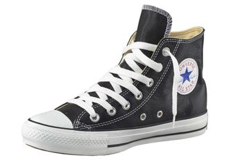 Converse Sneaker CONVERSE Chuck Taylor All Star Basic Leather Hi, Damen, Gr. 36,5, schwarz, Leder, Schuhe Sneaker