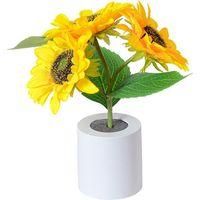 OEM L&aacute;mpara De Noche Con Forma De Girasol Para Ni&ntilde;os, Luz Decorativa, Luz Ajustable, L&aacute;mpara Creativa Para Dormitorio, Regalo De Cumplea&ntilde;os Y Festivos - C