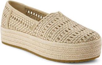 Toms Valencia Platform Espadrille in Gold Crochet at Nordstrom, Size 8.5