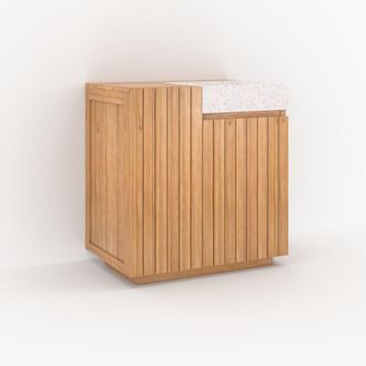 Rendez-Vous Déco Rendez-vous Déco - Mueble de baño de madera con lavabo integrado de 80 cm - Noa