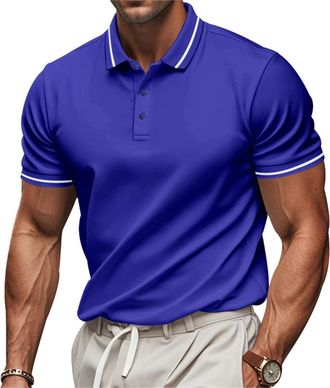 Generic Polo Shirts for Men Adult UK Short Sleeve Collared Golf Casual Tshirts Breathable Smart England Shirts Work T Shirts Polo Shirt Tees Cotton Slim Fit