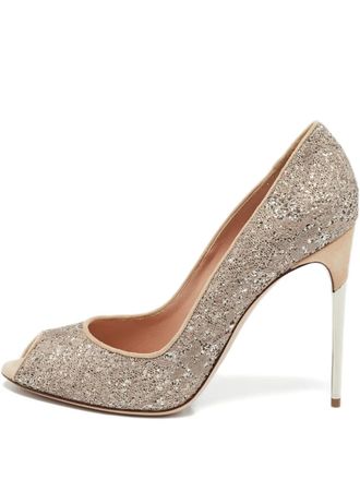 Sebastian Tarek 120mm glitter-embellishment pumps - Neutrals