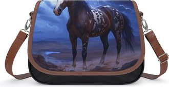 Generic Horse Thunder Small Womens Crossbody Bags Shoulder Handbag with Adjustable Strap for Travel