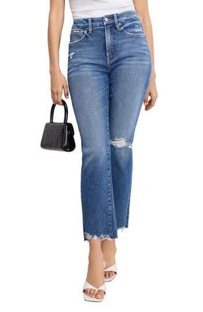 Good American Good Legs Straight Leg Jeans in Indigo943 at Nordstrom Rack, Size 6