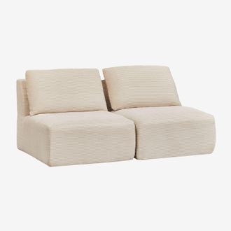 Sklum Sof&aacute; Modular De 2 Piezas En Pana Envasado Al Vac&iacute;o Temple Sklum