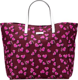 Gucci Pre-owned Womens Heart Print Tote Bag - Dark Red Textile - One Size