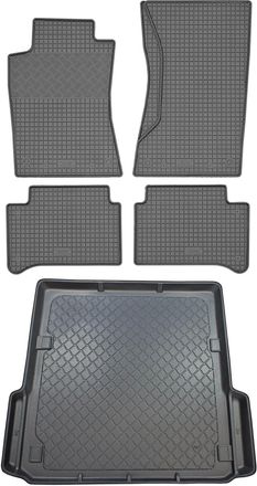 OEM Juego De Alfombrillas De Goma Para Coche Y Maletero Para Mercedes Clase E W211 T Estate (5 Puertas) De 2003 A Octubre De 2009