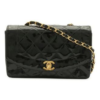 Chanel Pre-owned Diana Leren Schoudertas - Dames - Pre-owned - Zwart - Maat: ONE Size Leer