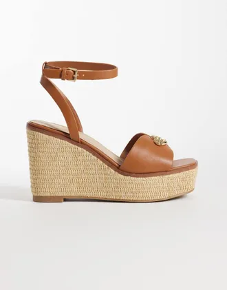 Aldo Aldo - Carrabririel - Sandali con zeppa e cinturino alla caviglia color cuoio-Marrone