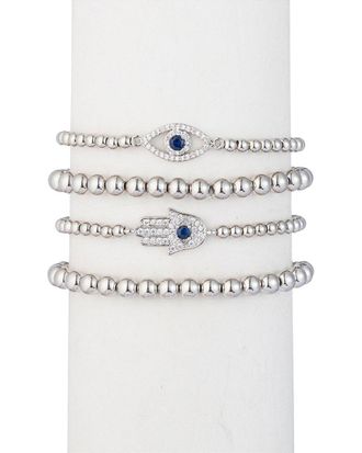 Eyecandy LA Eye Candy La Luxe Collection Titanium Cz Mia Stretch Bracelet