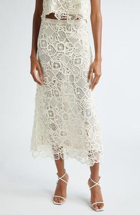 A.L.C. Shay Lace Maxi Skirt in Warm White at Nordstrom Rack, Size 12