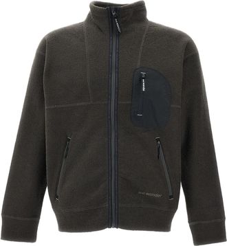 And Wander Grey Technical Fleece Zip Jacket