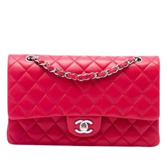 Chanel Pre-owned Classic Flap Shoulder Bag - Dames - Pre-owned - Roze - Maat: ONE Size Leer
