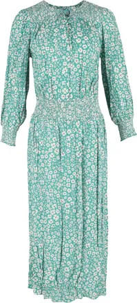 Rixo Marianna Floral-Print Crepe Maxi Dress in Green Viscose