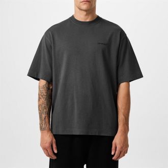 Off-white Mens Off White Regular Fit Crew Neck Short Sleeve T-Shirt in Black - Size X-Small