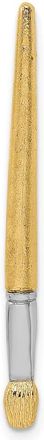Diamond2Deal 14k Yellow Gold Rhodium 3-D Oil Paint Brush Charm