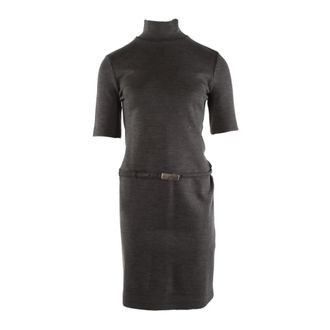 Sportmax Halle Jersey Mini Jurk - Dames - Kleedjes - Grijs - S - Wol - Kleedjes