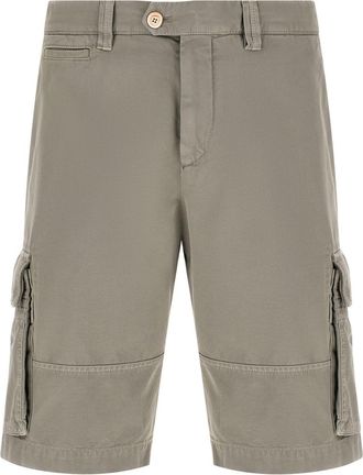 Brunello Cucinelli Grey Cargo Bermuda Shorts