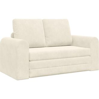 vidaXL Sof&aacute; Cama Crema 148 X 71 X 83 Cm Terciopelo Vidaxl