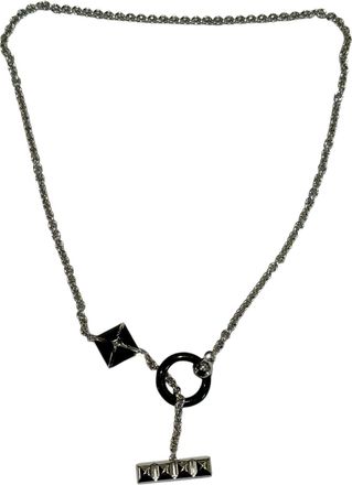 Hermès Pre-owned Mens Hermès Medor XO Necklace - 20s - Black Metal - One Size