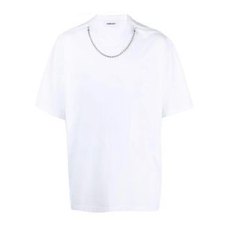 AMBUSH T-Shirts, male, White, Size: XS Chain Detail T-Shirt