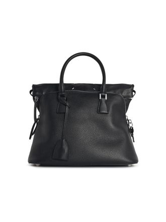 Maison Margiela Mittelgro&szlig;e 5 Ac Soft Lear-Tasche in Schwarz