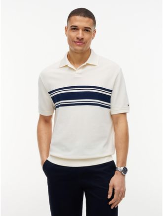 Tommy Hilfiger Mens Classic Fit Smooth Cotton Polo - White - XXL