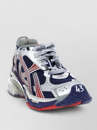 Balenciaga mesh panel runner sneakers reflective elements