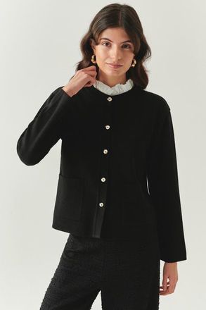 Exquise Kamilah Knit Cardigan in Black at Nordstrom, Size Medium